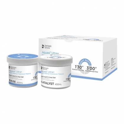 DENTSPLY AQUASIL£ ULTRA SOFT PUTTY FS - тесто 2x450 мл- А-силиконов отпечатъчен материал 