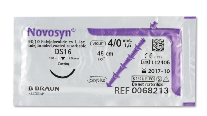 Хирургичен конец  BBRAUN Novosyn Violet 4/0 45см -1бр.